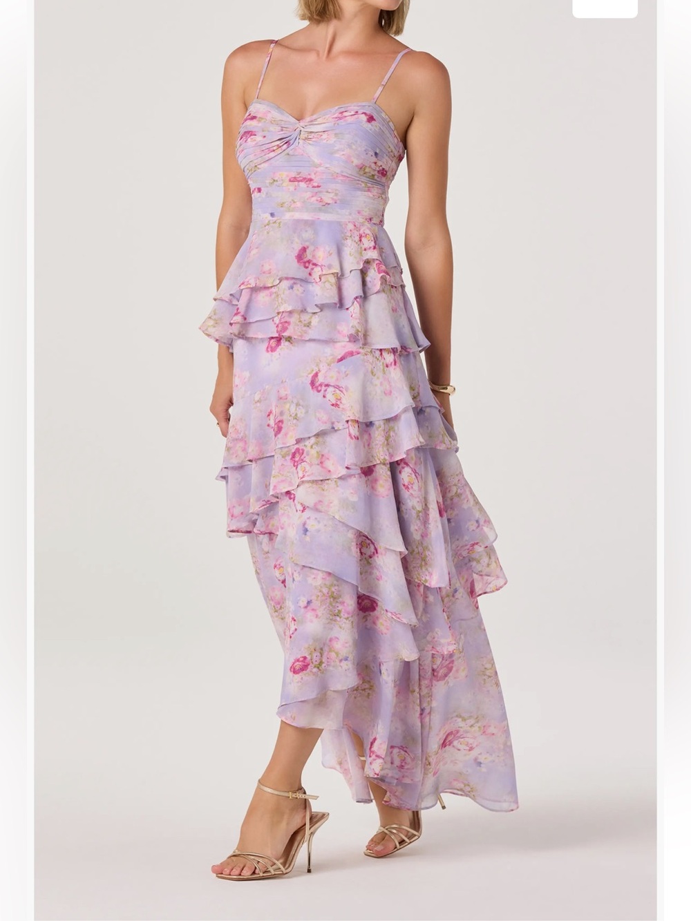 ASTR The Label Coline Floral High-Low Dress
Lilac color-size XL Brand new w/tags
